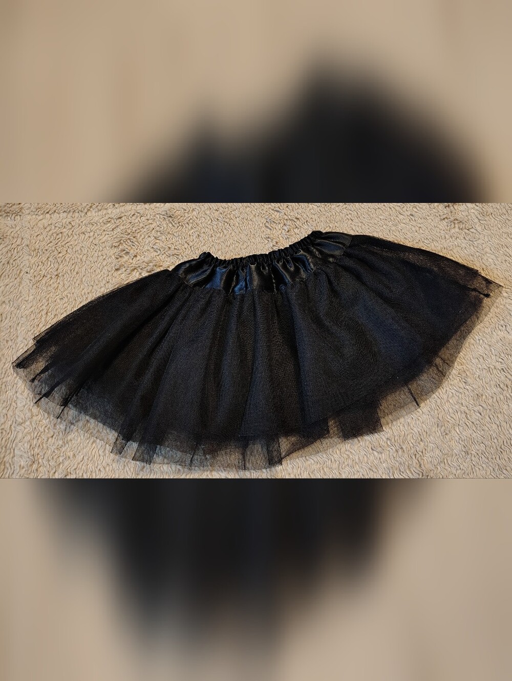 Little Girl Toddler Black Tulle Tutu Skirt Elastic Waist 0-24m Costume Dance